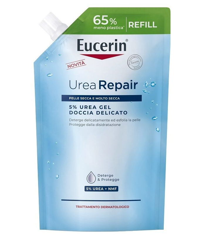 Eucerin Urea Repair 5% Gel Doccia Delicato per Pelle Secca e Molto Secca Eco - Ricarica 400 ml
